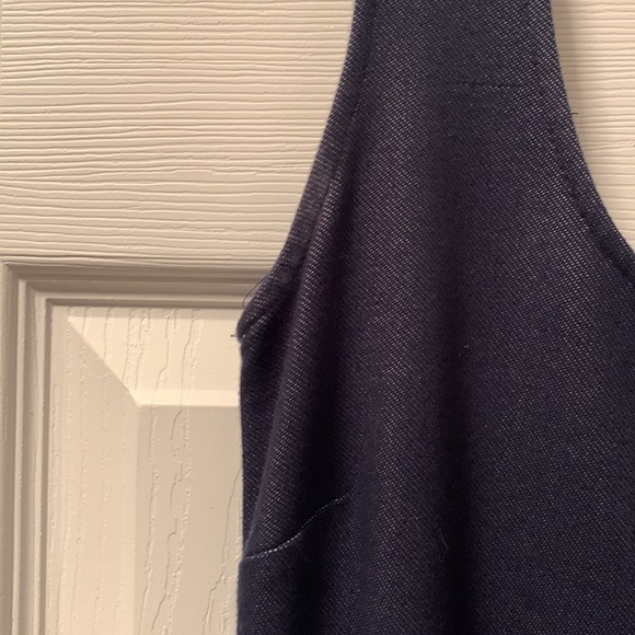 Aqua Indigo / Navy Peplum Denim Dress, M - Picture 6 of 8